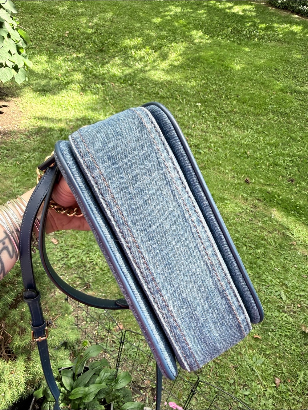 Coach Cassie Denim Crossbody Bag 19 - Picture 9 of 14